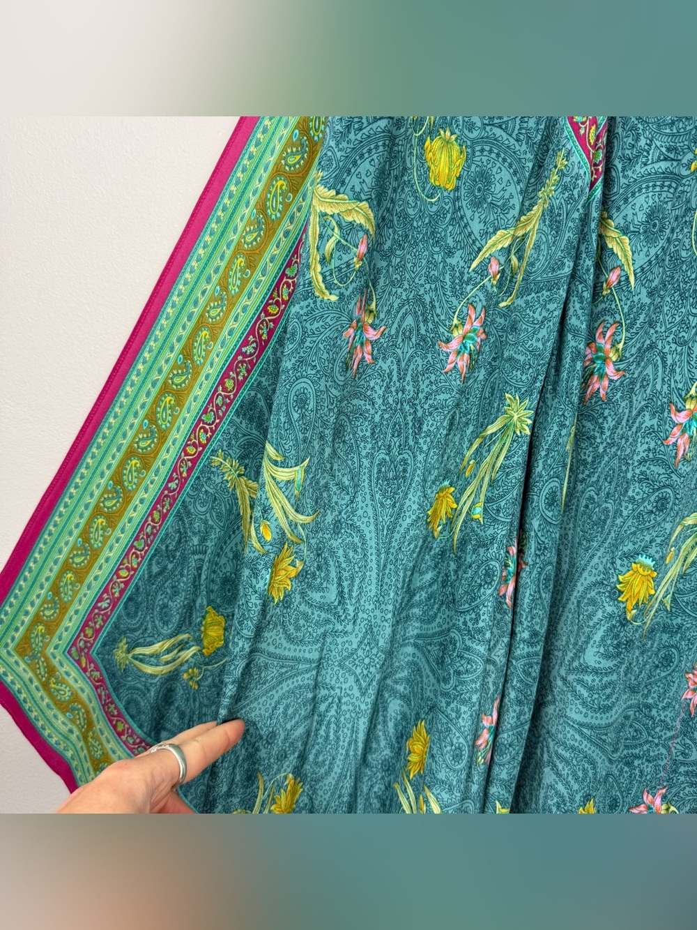 Anthropologie Holding Horses Silk Handkerchief Scarf Dress - Picture 4 of 6